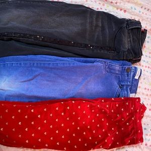 3 pairs of girls jeans
